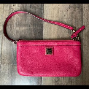Dooney & Bourke Pink Leather Wristlet Wallet